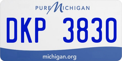 MI license plate DKP3830