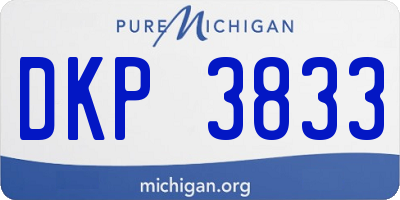 MI license plate DKP3833