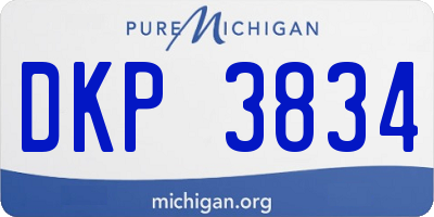 MI license plate DKP3834
