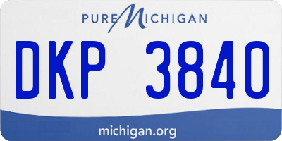 MI license plate DKP3840