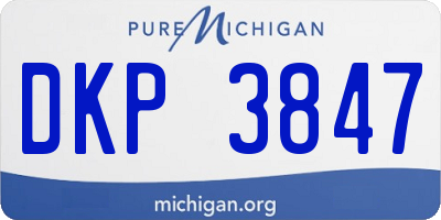 MI license plate DKP3847
