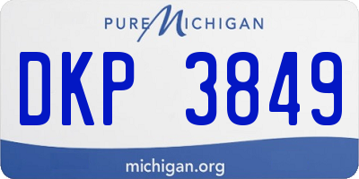MI license plate DKP3849