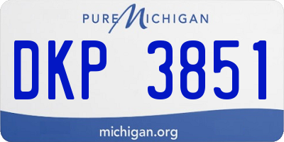 MI license plate DKP3851
