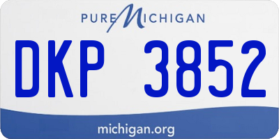 MI license plate DKP3852