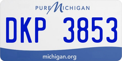 MI license plate DKP3853