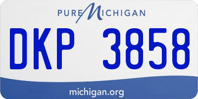 MI license plate DKP3858