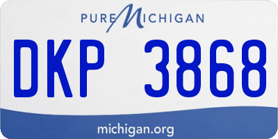 MI license plate DKP3868