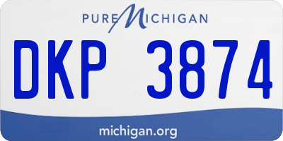 MI license plate DKP3874