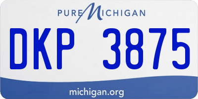 MI license plate DKP3875