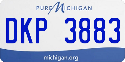 MI license plate DKP3883
