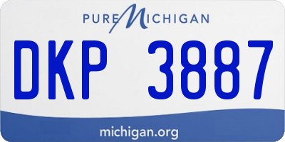 MI license plate DKP3887