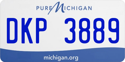 MI license plate DKP3889