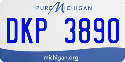 MI license plate DKP3890