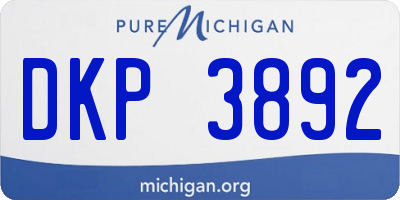 MI license plate DKP3892