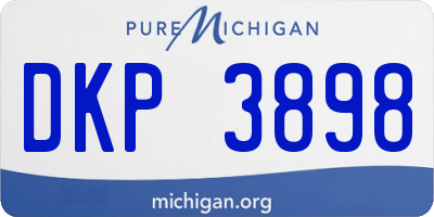 MI license plate DKP3898