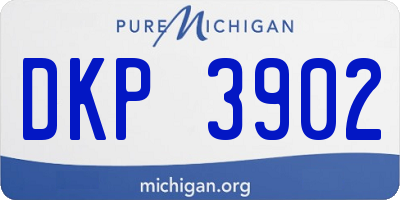 MI license plate DKP3902