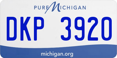 MI license plate DKP3920