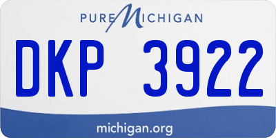 MI license plate DKP3922