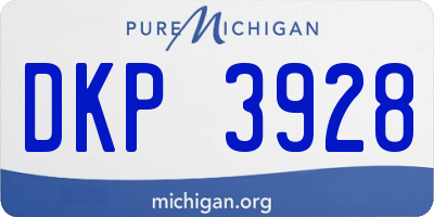 MI license plate DKP3928