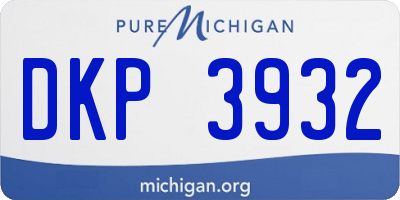 MI license plate DKP3932