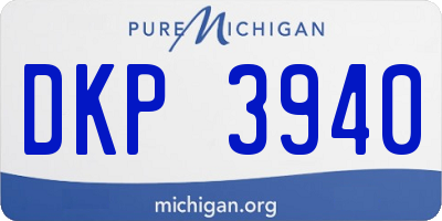 MI license plate DKP3940