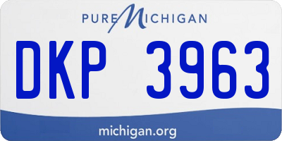 MI license plate DKP3963