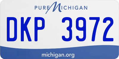 MI license plate DKP3972