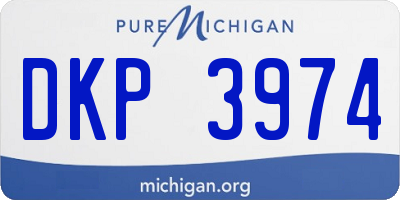 MI license plate DKP3974