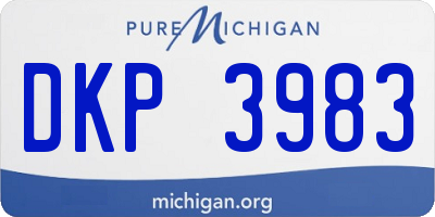 MI license plate DKP3983