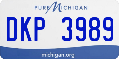 MI license plate DKP3989