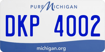 MI license plate DKP4002