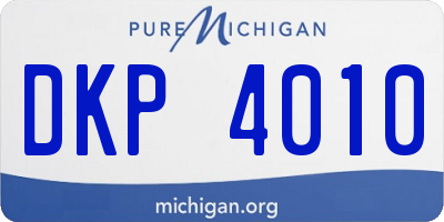 MI license plate DKP4010