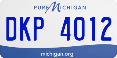 MI license plate DKP4012