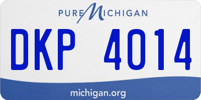 MI license plate DKP4014