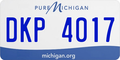 MI license plate DKP4017