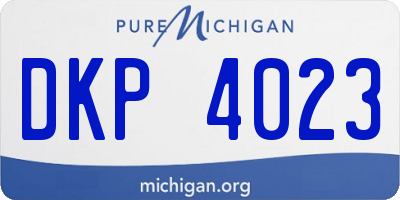 MI license plate DKP4023