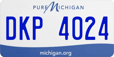 MI license plate DKP4024