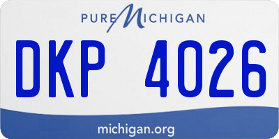 MI license plate DKP4026