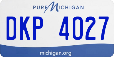 MI license plate DKP4027