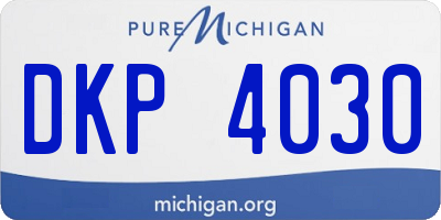 MI license plate DKP4030