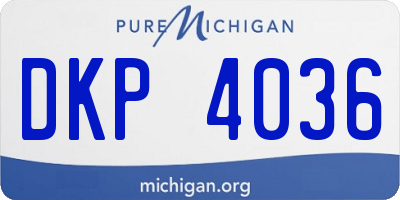 MI license plate DKP4036