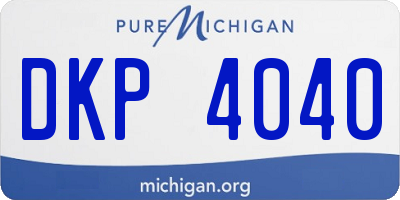 MI license plate DKP4040