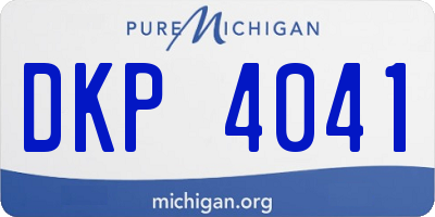 MI license plate DKP4041