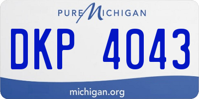 MI license plate DKP4043