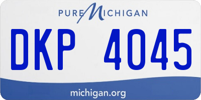 MI license plate DKP4045