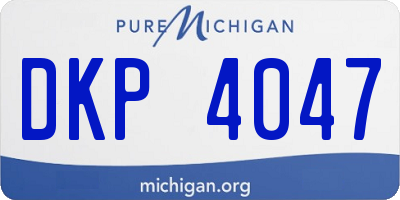 MI license plate DKP4047