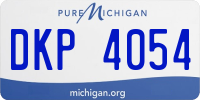 MI license plate DKP4054