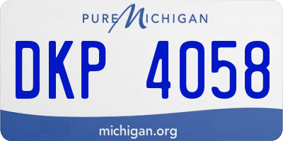 MI license plate DKP4058