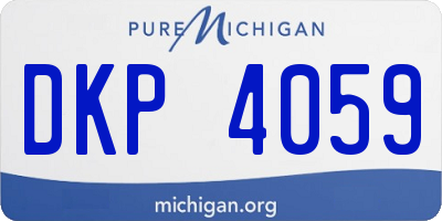 MI license plate DKP4059