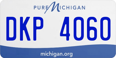 MI license plate DKP4060